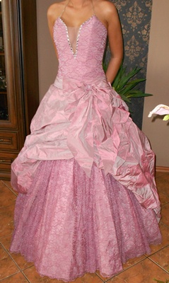 piękna suknia ślubna różowa 3