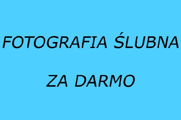 Reportaż ślubny ZA DARMO