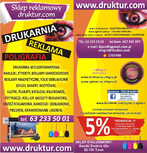 DRUKTUR.COM - drukarnia Internetowa/sklep REKLAMOWY