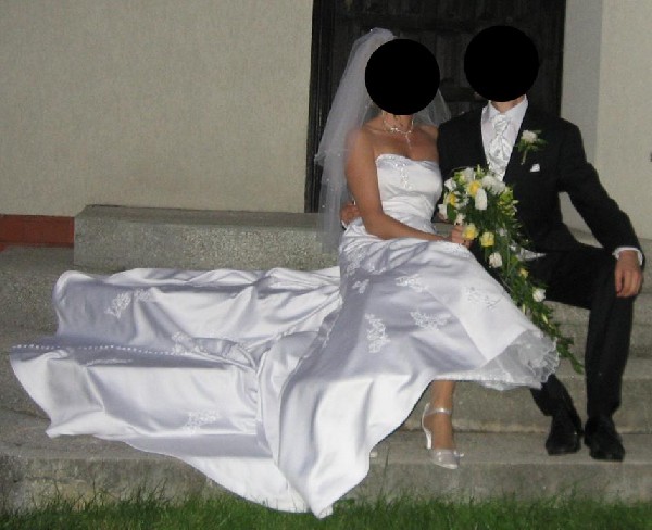 Suknia ślubna Biała Sincerity 3455 Rozmiar 36-38 2